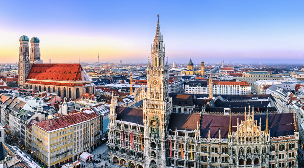 München im Winter Marienplatz