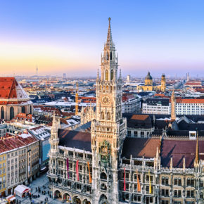 München im Winter Marienplatz