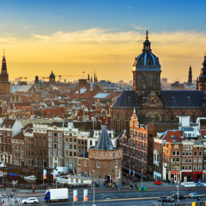 Amsterdam Winter Skyline