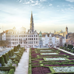 Belgien Brüssel Garten Gebäude