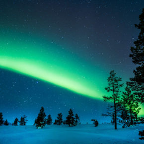 Finnland Schnee Polarlichter