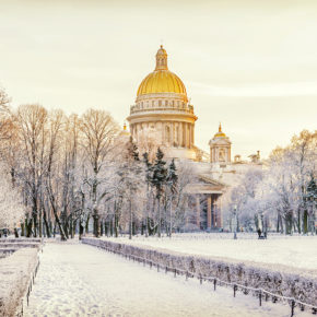 Russland St. Petersburg Winter Schnee