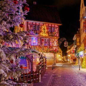 Frankreich Colmar Winter Deko