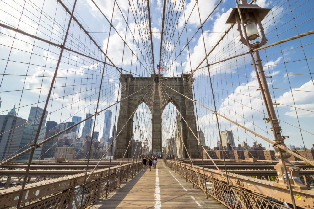 USA New York Brooklyn Bridge Zentral