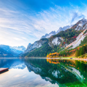 Österreich Gosausee Herbst bunt