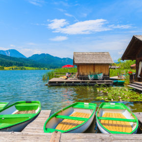 Österreich Kärnten Weissensee Boote