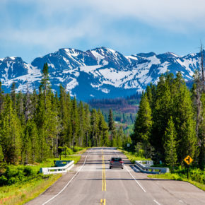 USA Yellowstone Nationalpark Straße