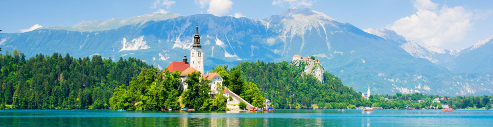 Slowenien Bled See Panorama