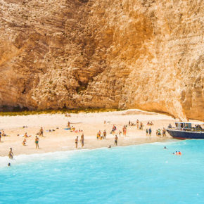 Griechenland Zakynthos Navagio Strand Panorama