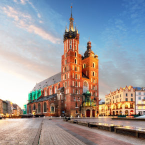 Polen Krakau Altstadt Zentrum