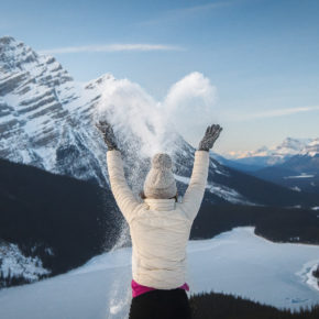 Kanada Banff Peyto Lake Winter Schnee