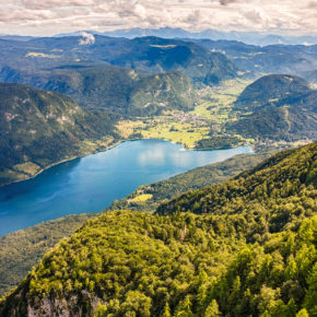 Slowenien Bohinj Lake Berge Oben