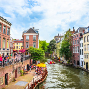 Niederlande Utrecht Kanal Fahrräder