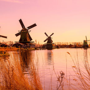 Niederlande Pinke Windmühlen