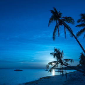 Philipinen Panglao Strand Nacht Mond