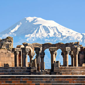 Armenien Eriwan Tempel Zvartnos Berg Ararat