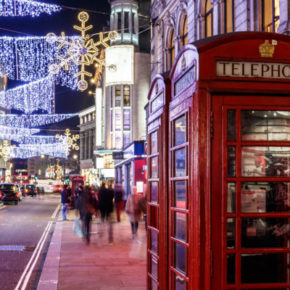 Zum Christmas Shopping nach London: 4 Tage übers Wochenende mit TOP 3* Hotel & Flug um 192€