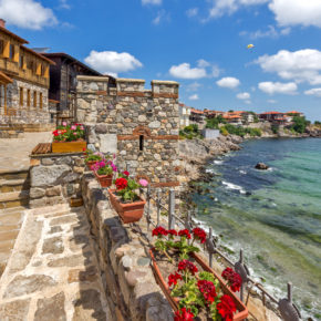 Amazing,Panorama,With,Ancient,Fortifications,In,Old,Town,Of,Sozopol,